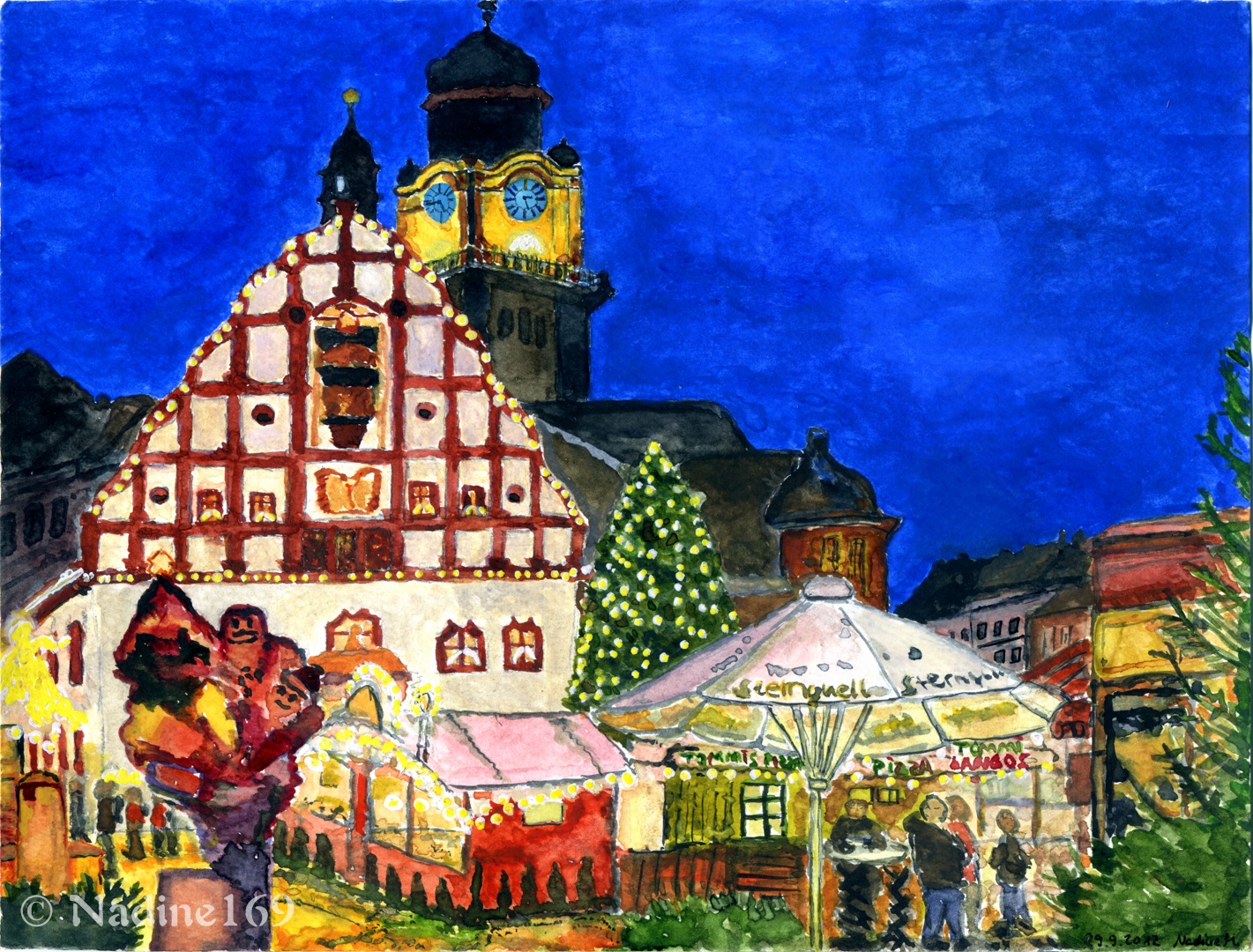 12 Weihnachtsmarkt Plauen - Blaue Stunde